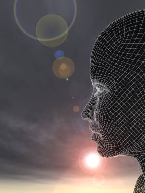 Tel kafes kadın baş