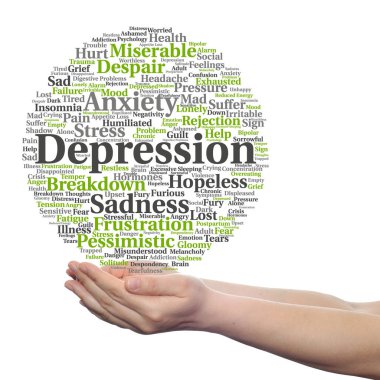 depresyon metin kelime bulutu