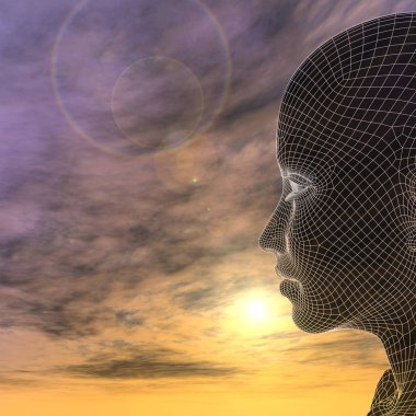 Tel kafes kadın baş