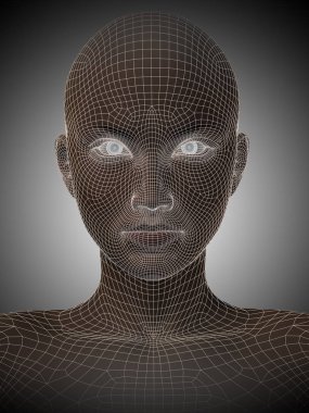 Tel kafes kadın baş