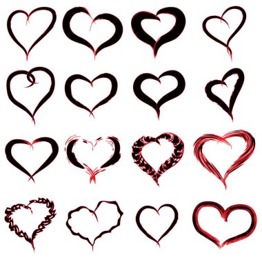 boyalı kalp sembolleri