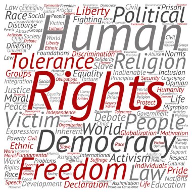 siyasi özgürlük soyut kelime bulutu