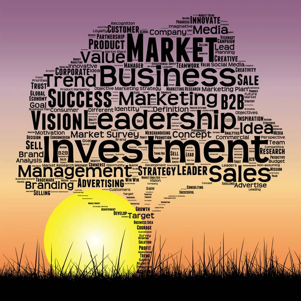 Business marketing texte nuage — Photo
