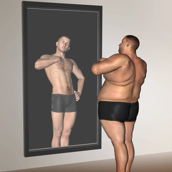 Kilolu insan vücudu gösteren resim — Stok fotoğraf