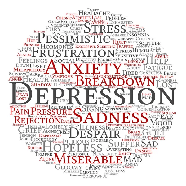 Depression abstrakt word cloud — Stockfoto