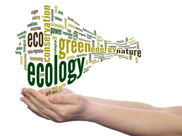 Ecology text word cloud — Stock Photo, Image