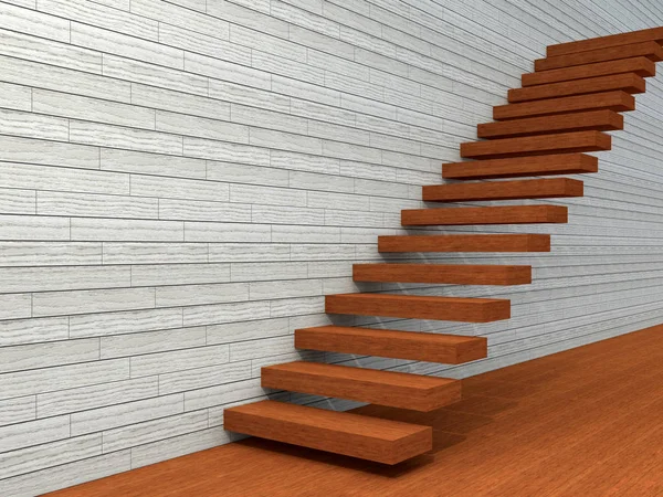 Stairsteps duvarının yakınında 3D çizimi — Stok fotoğraf