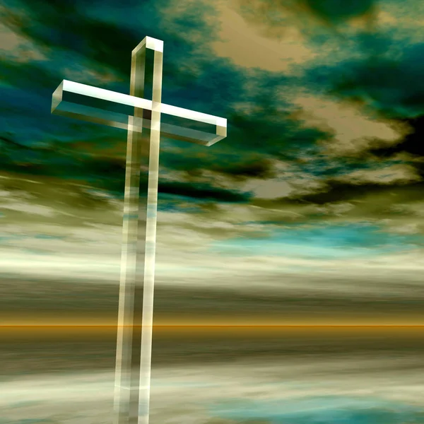 Kruis, religie symbool vorm — Stockfoto