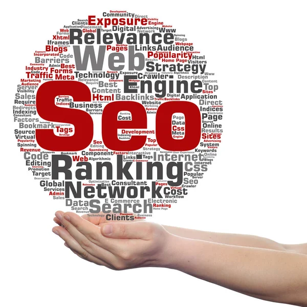 Seo text word cloud — Stock Photo, Image