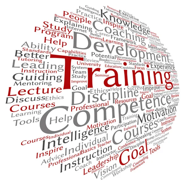 Training text word cloud — Stock Photo, Image