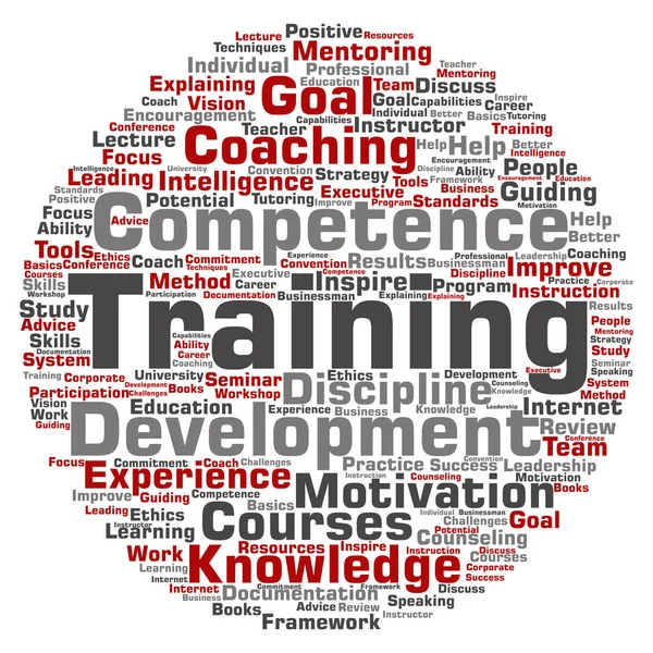 Training text word cloud — Stock Photo, Image