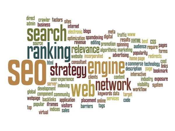 Seo text word cloud — Stock Photo, Image