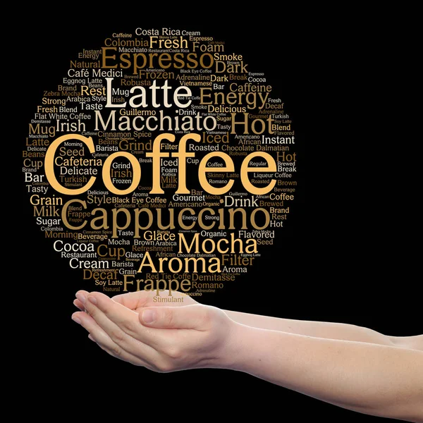 Café bebida texto palabra nube —  Fotos de Stock