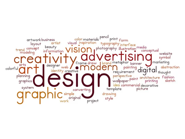 Graphic design text word cloud — Stock Photo, Image