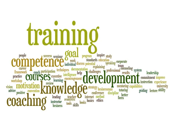 Training text word cloud — Stock Photo, Image