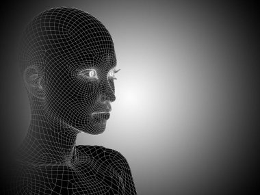 Tel kafes kadın baş