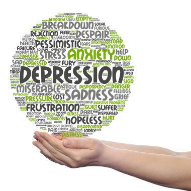 depresyon metin kelime bulutu