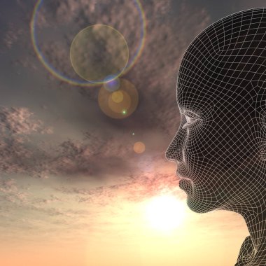 Tel kafes kadın baş