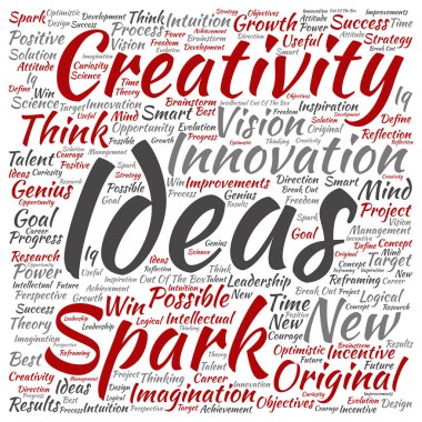 yaratıcı yeni fikirler kelime bulutu