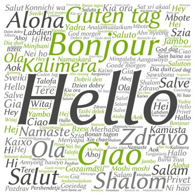 Uluslararası metin kelime bulutu tebrik