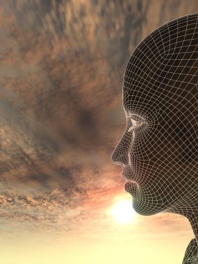 Tel kafes kadın baş