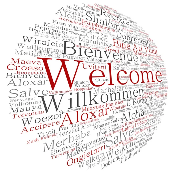 Greeting international word cloud — Stock Photo, Image