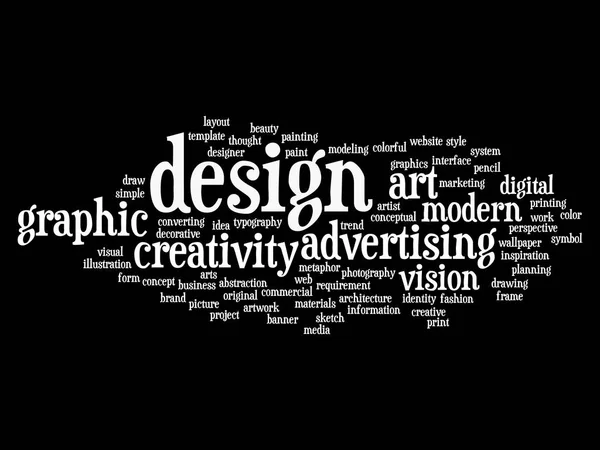 Graphic design text word cloud — Stock Photo, Image