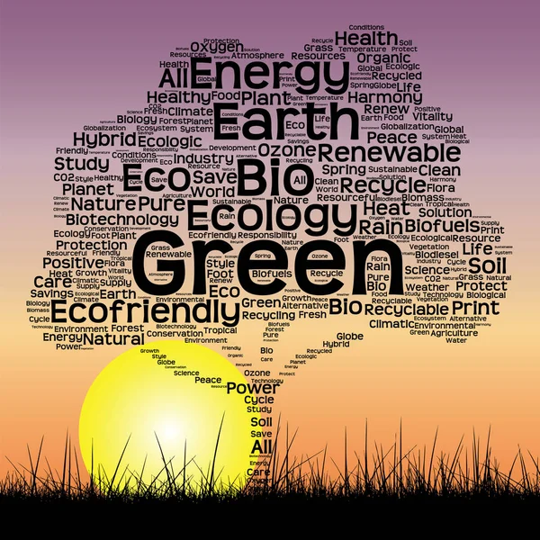 Ecología texto palabra nube — Foto de Stock