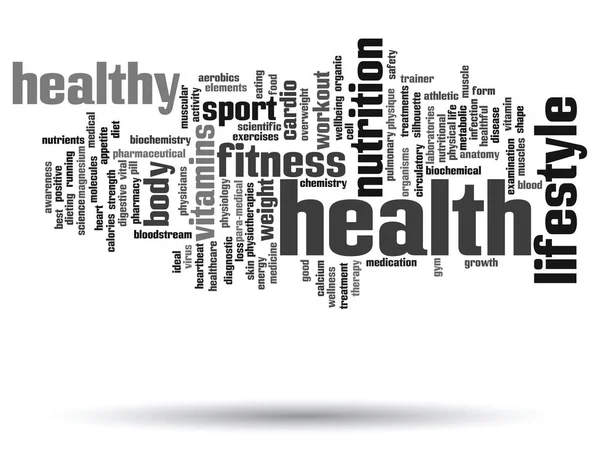 Health diet or sport word cloud — Stock Photo, Image