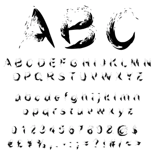 Collectie van handgeschreven lettertype — Stockfoto
