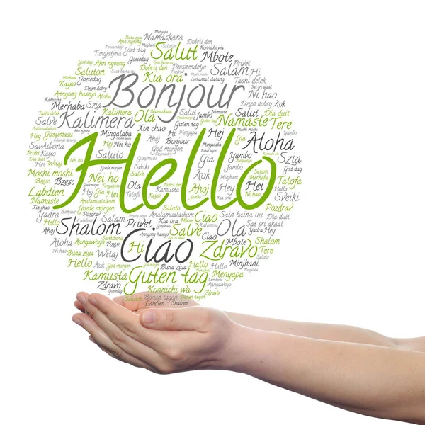 Greeting international word cloud — Stock Photo, Image