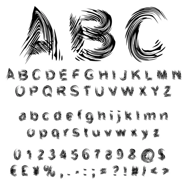 Samling av handskrivna typsnitt — Stockfoto
