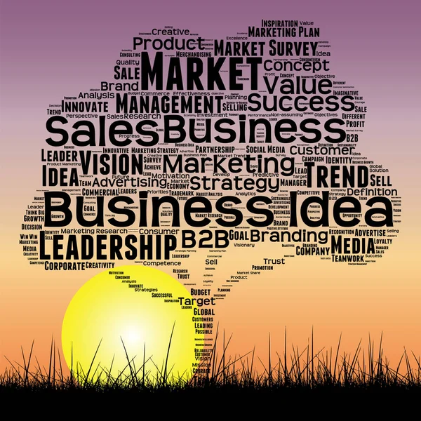Üzleti marketing szöveg szó felhő — Stock Fotó