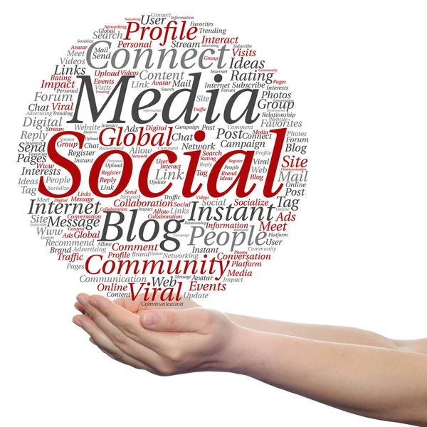 Social media marketing word cloud — Stock Photo, Image