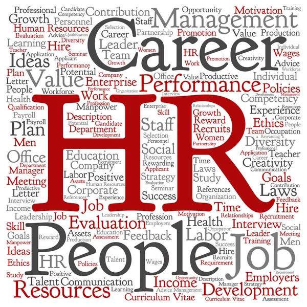 Human resources management word cloud — Stock Photo, Image