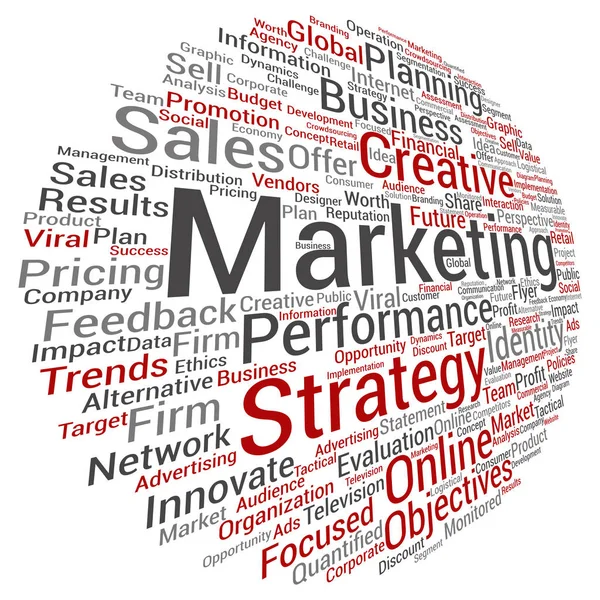 Business marketing tekst word cloud — Stockfoto