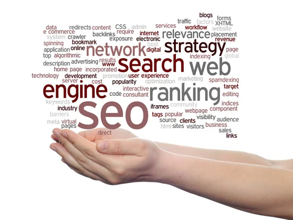 SEO tekst word cloud — Stockfoto