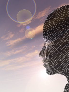 Tel kafes kadın baş