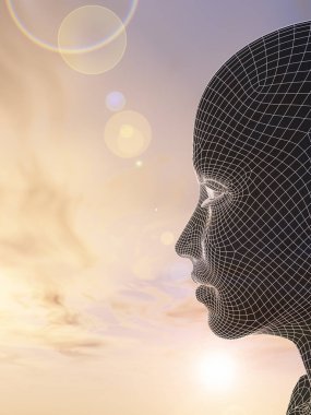 Tel kafes kadın baş