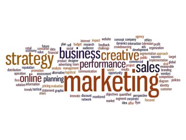 iş pazarlama metin kelime bulutu