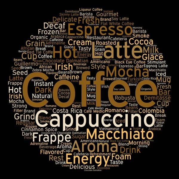 Café bebida texto palabra nube — Foto de Stock
