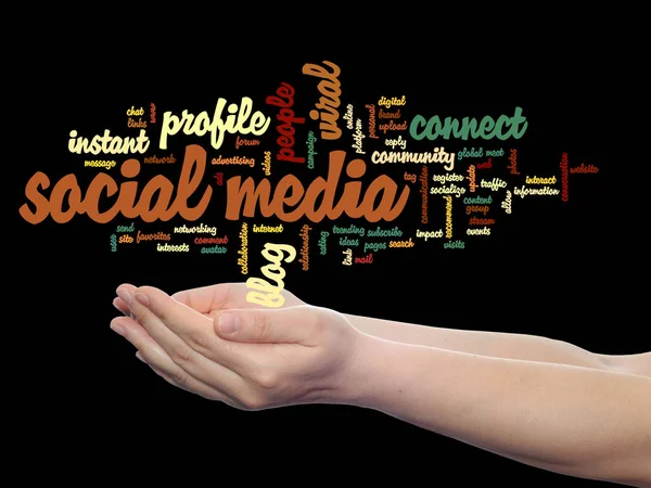 Social Media Marketing Wortwolke — Stockfoto