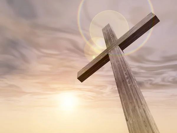 Крест, форма религиозного символа — стоковое фото