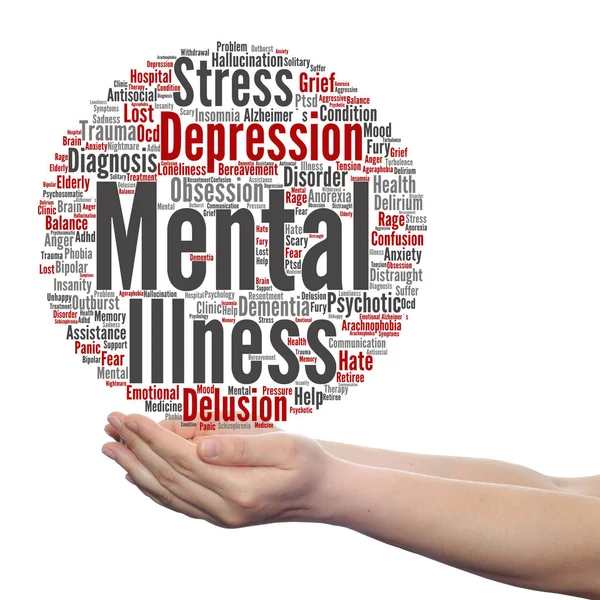 Mental illness word cloud — Stock Photo, Image