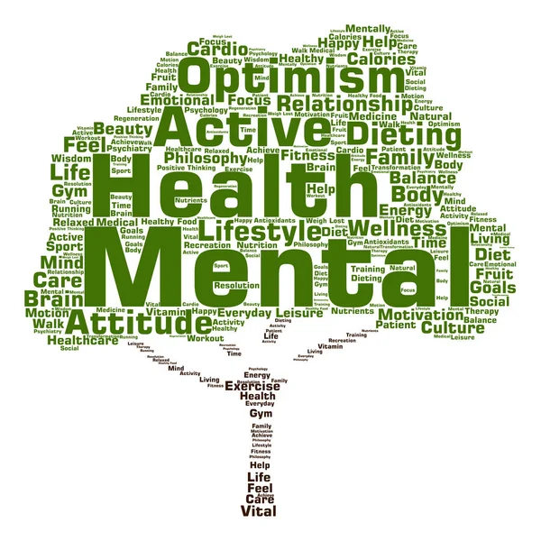 Mental health text word cloud — Stock Photo, Image