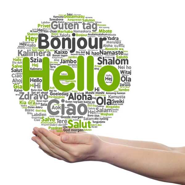 Greeting international word cloud — Stock Photo, Image