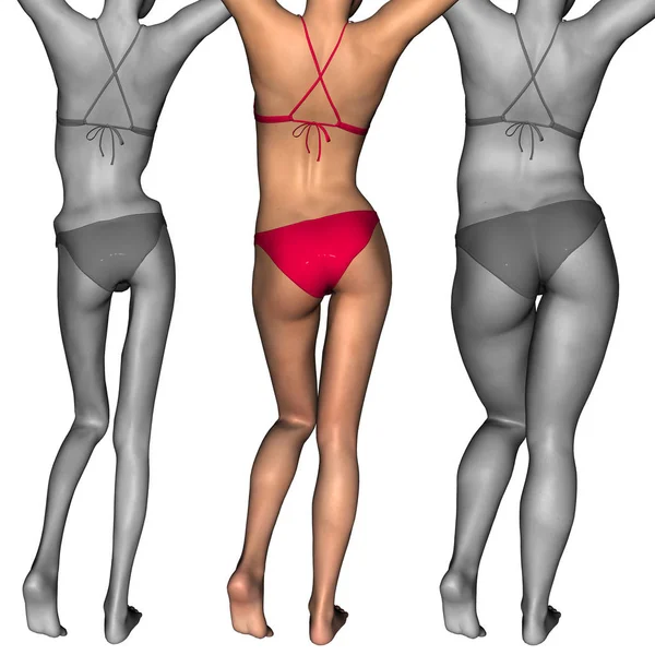 Иллюстрация избыточного веса человеческого тела — стоковое фото