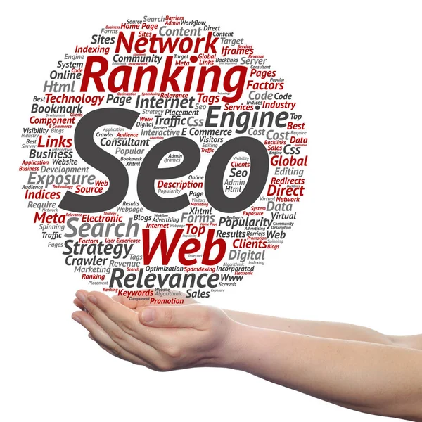 Seo text word cloud — Stock Photo, Image