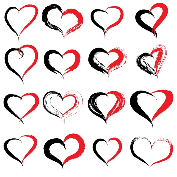 Målade hjärta symboler — Stockfoto
