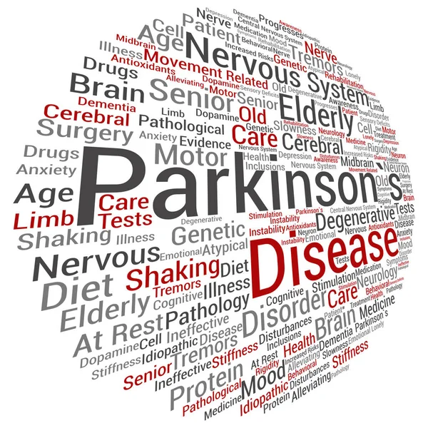 Хмара здоров'я Паркінсона — стокове фото